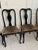 1960s Reduced- Mid 20th Century 4 Ebonised Queen Ann Style Dining Chairs With TapestryUpholstery For Sale - Image 5 of 11