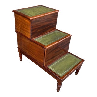 19th Century Mahogany Bedsteps With Chamber Drawer For Sale