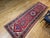 Textile Vintage Persian Heriz Wide Runner, Hand-Knotted Wool, Geometric Design, Red & Navy, 4x12 For Sale - Image 7 of 18