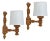 Pine and Fabric Wall Lights, Sweden, 1960s, Set of 2 For Sale