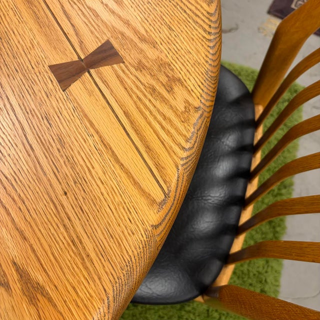 Brown Connant Ball Solid Oak Round Dining / Game Table For Sale - Image 8 of 11