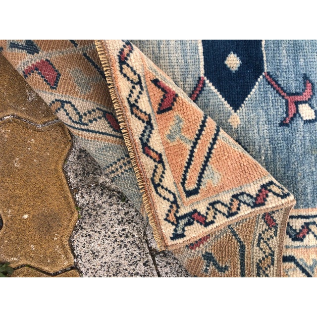 Handmade Colourful Vintage Wool Rug For Sale - Image 4 of 11