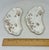 White Late 19th Century Victorian English Alfred Meakin Crescent Semi-Porcelain Bone Dishes With Scalloped Rims, Gold Trim, Floral Pattern - Pair For Sale - Image 8 of 12