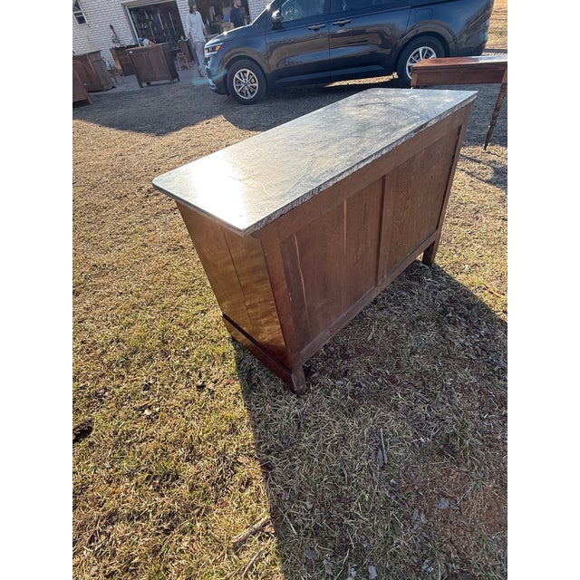 Brown 19th Century Louis Philippe Flam Mahogany Marble Top Chest of Drawer / Commodes For Sale - Image 8 of 12
