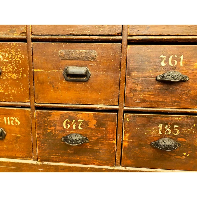 Shop or Pharmacy Furniture in Wood with Drawers, 19th Century, Set of 2 For Sale - Image 18 of 18