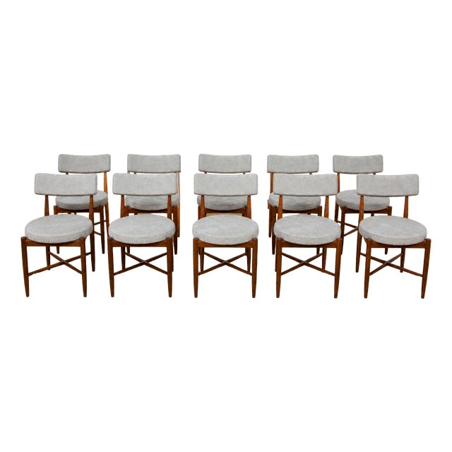 Mid-Century Teak Dining Chairs by Ib Kofod-Larsen for G-Plan, 1960s, Set of 10 For Sale