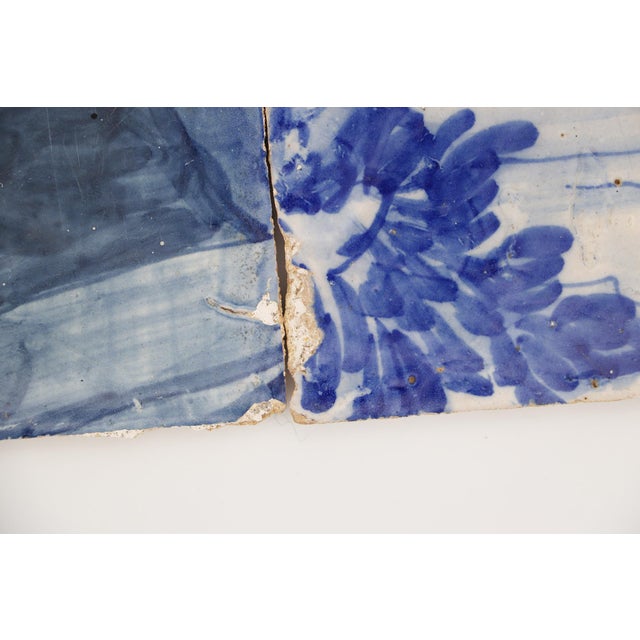 18th Century 18th Century Gorgeous Set of Four Naturalistic Portuguese Tiles For Sale - Image 5 of 7