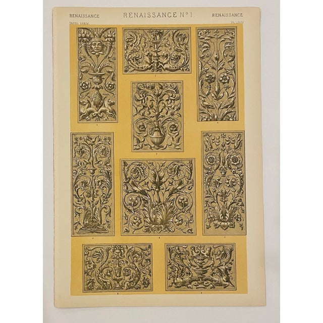 Set of Three Renaissance Chromolithgraphs From Grammar of Ornament by Owen Jones For Sale - Image 4 of 4