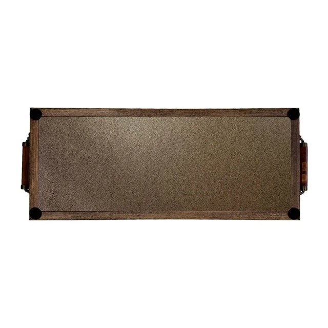 Belvoir Fox Hunt Scene Handmade Wood and Glass Tray For Sale - Image 4 of 7