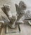 Pair Faux Coral White Thick Finger Mounted on Glass Decorative Objects For Sale - Image 10 of 12