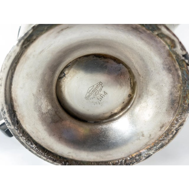1920's Art Deco Silverplate Teapot by Albert Frederic Saunders for Benedict Modernistic Line For Sale - Image 12 of 13
