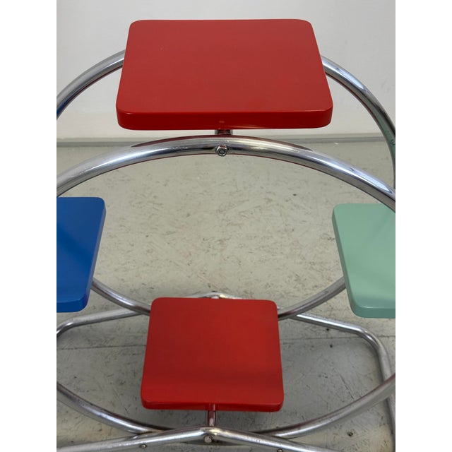 1930s Functionalist Chrome Plant Stand, 1930s For Sale - Image 5 of 12