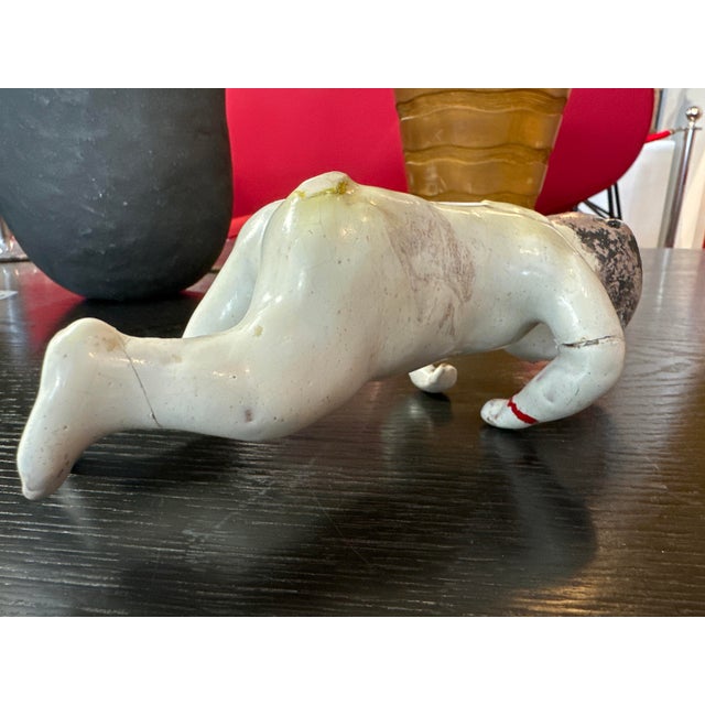 Enameled Earthenware Baby Figure from Nevers, 18th Century For Sale - Image 5 of 13