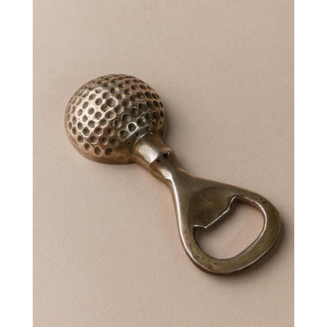 Mid-Century Golf Ball Bottle Opener in Brass, Italy, 1960s For Sale - Image 4 of 11