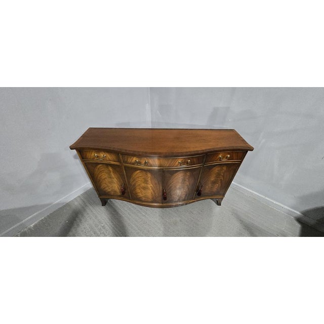 Mahogany Serpentine Sideboard, 1920s For Sale - Image 13 of 16
