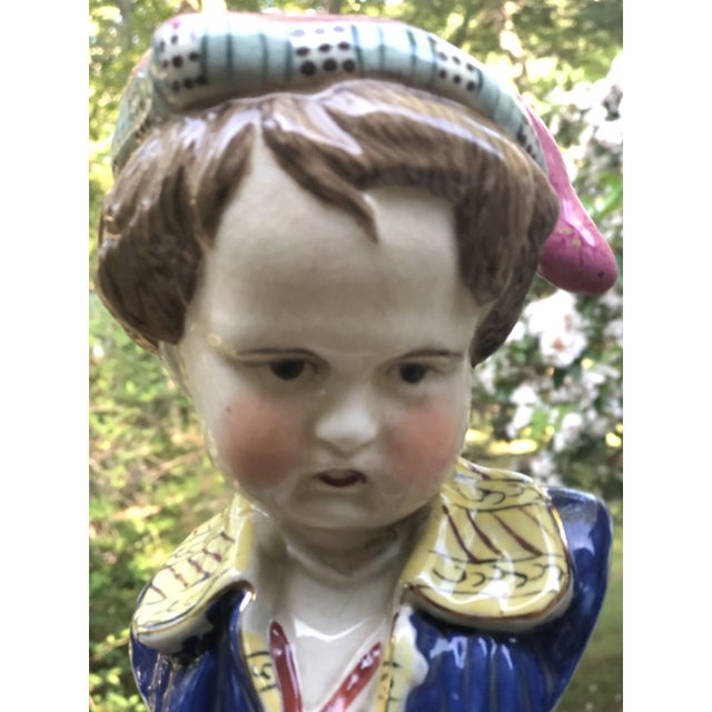 Pair of Vintage Staffordshire Bourbon Children Style Porcelain Busts Classic. There are some finishing touches to a room's...