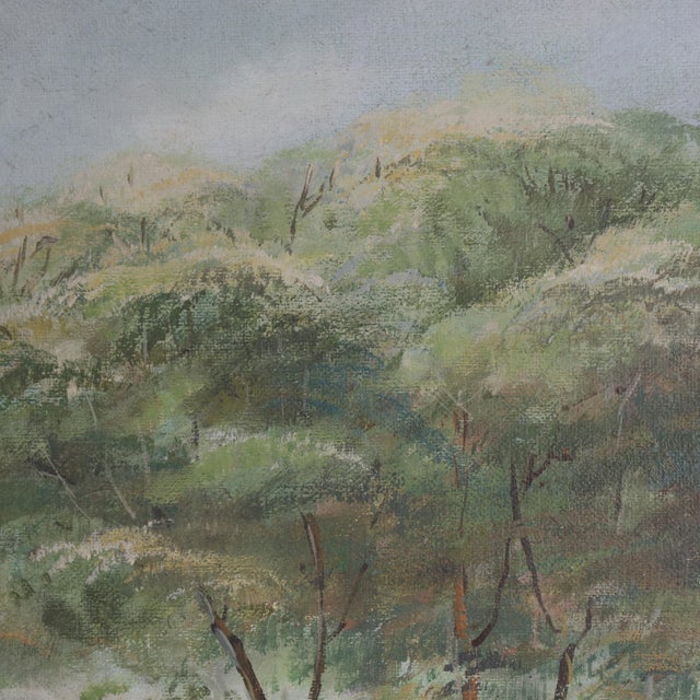 Late 20th Century Vintage European Village Oil Painting – Hand-Painted Scenic Landscape Art For Sale - Image 5 of 12