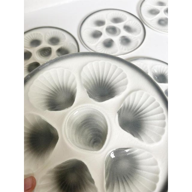 Oyster Plates in Ceramic, France, 1970s, Set of 6 For Sale - Image 13 of 18