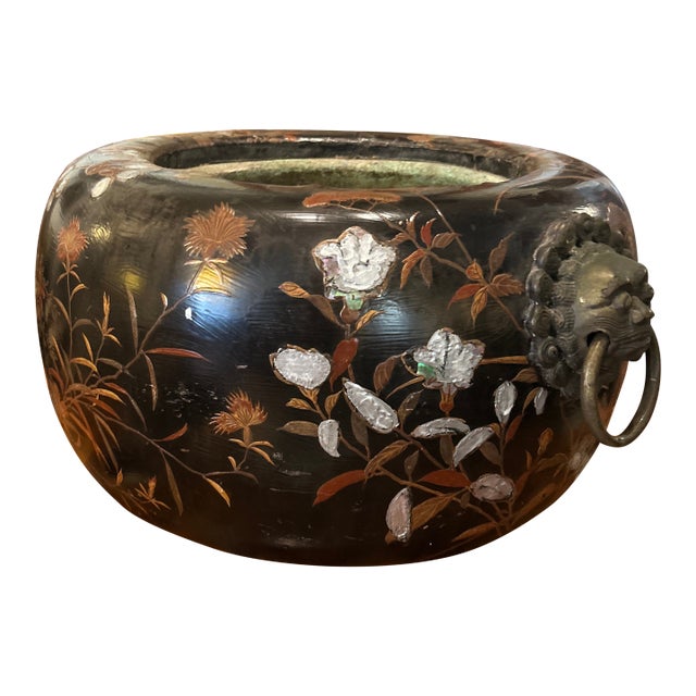 Antique Art Nouveau Japanese Hibachi or Planter. For Sale