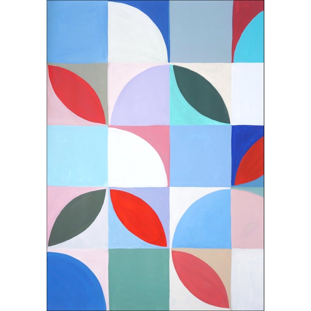 2026, Bauhaus Diptych Mosaic of Palm Springs Murals, Pastel Palette Painting, Acrylic on Watercolor Paper by Natalia Roman For Sale - Image 4 of 10