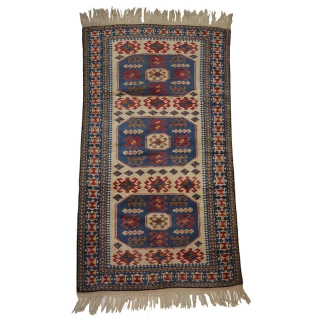 Vintage Turkish Hand Knotted Rug, 1950s For Sale - Image 4 of 18
