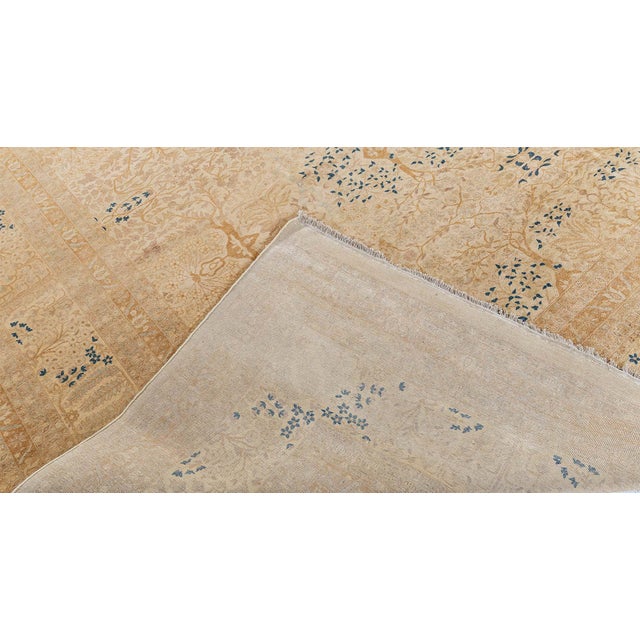 Contemporary Floral Medallion Warm Tan Rug "Sunseed" by Doris Leslie Blau For Sale - Image 9 of 9
