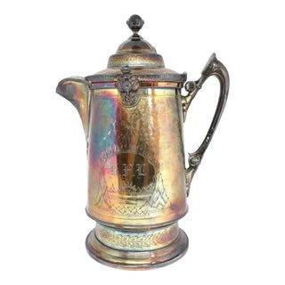 American Victorian Reed and Barton Silverplate Water Pitcher For Sale