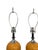 George Kovacs Pair Mid Century George Kovacs Style Stacked Ball Orange Lamps For Sale - Image 4 of 7