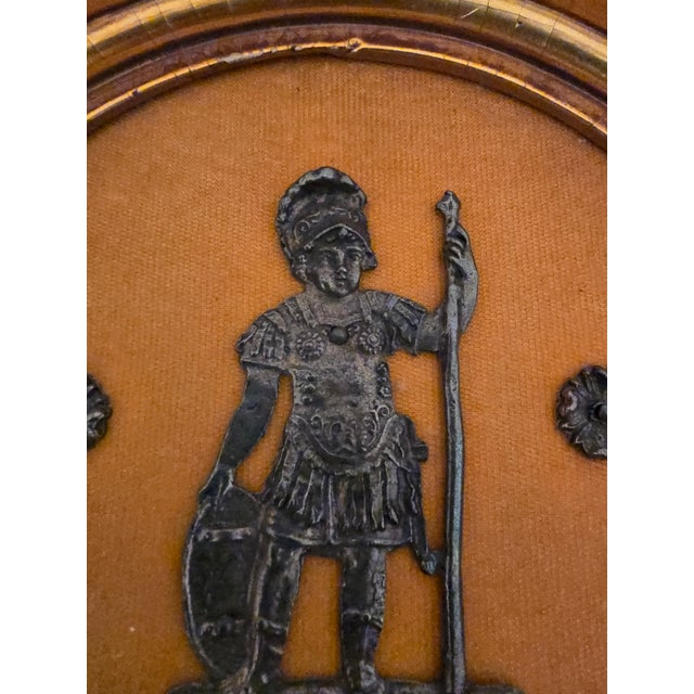 Bronze Antique French Empire Bronze Plaque Young Warrior For Sale - Image 8 of 10