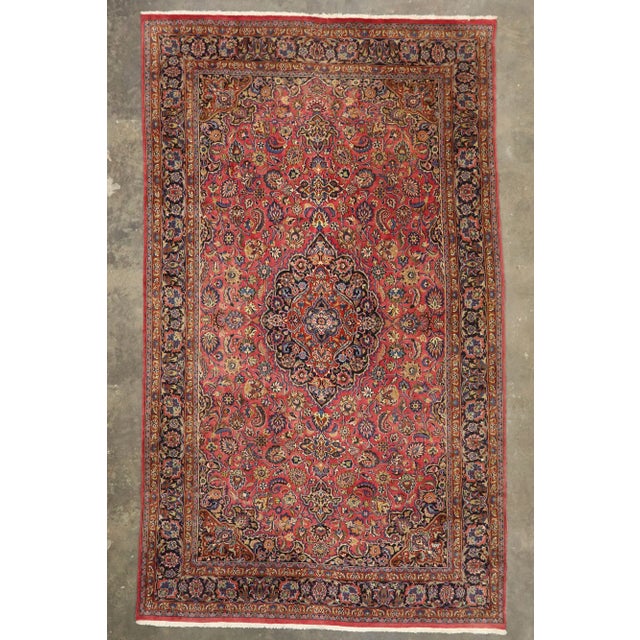 Red Large Vintage Persian Mashhad Rug, 09'06 X 16'00 For Sale - Image 8 of 9