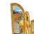 1950s 1950s Restored 3-Panel Art Deco Palm Frond Design Rattan Mirror Folding Screen For Sale - Image 5 of 8