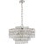 Liscia Medium Chandelier in Polished Nickel with Crystal Designer: AERIN Canopy: 5" Round Mounting: Chain Shade Detail: No...