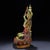 Traditional Vintage Liuli Glass Manjushri Bodhisattva Sculpture For Sale - Image 3 of 10
