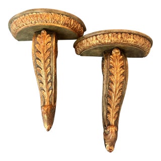 Maitland Smith Florentine Style Shelf Corbel a Pair For Sale