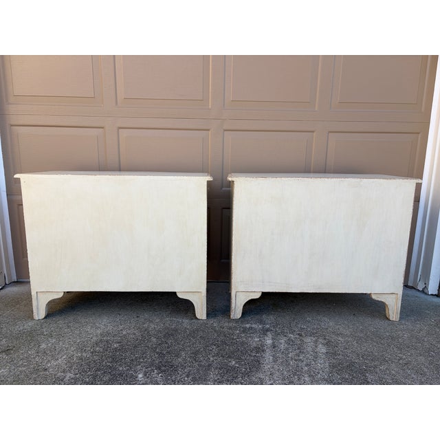 Swedish Gustavian Serpentine Painted Chests of Drawers, Pair For Sale - Image 16 of 16