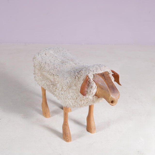 Sheep Sculpture Stool by Peter Krafft Germany, 1960s For Sale - Image 4 of 8