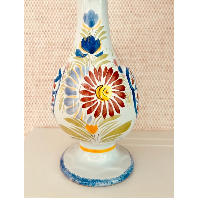 Ceramic Henriot Quimper Hand Painted Duck-Vase/Planter/Decorative Accent For Sale - Image 7 of 9