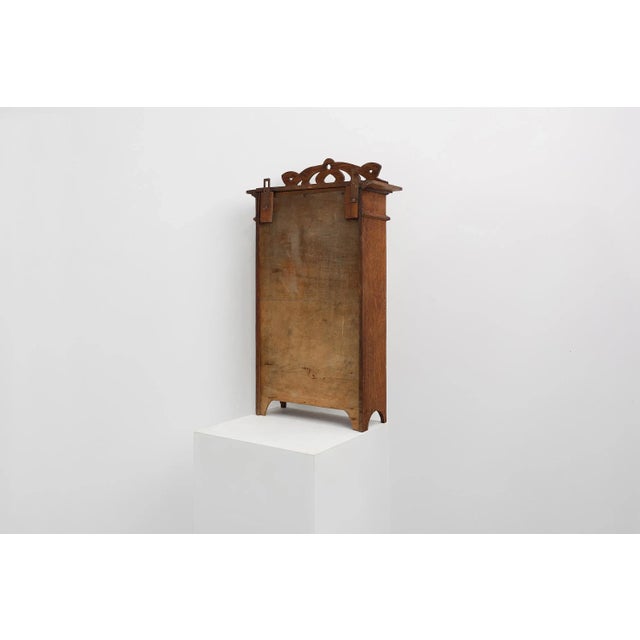 Art Deco Medicine Wall Cabinet in Wood with Mirror, 1930s For Sale - Image 13 of 14