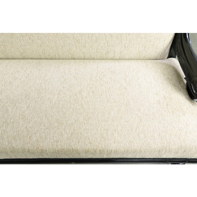19th Century French Empire Style Sofa with Cream-Colored Upholstery For Sale - Image 6 of 14