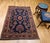 Antique Persian Mahajiran Sarouk Area Rug, Hand-Knotted Wool, Allover Floral Pattern, Navy & Red, 4x6 For Sale - Image 14 of 14