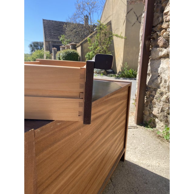 Vintage Veneer Chest of Drawers in Elm Wood, 1970s For Sale - Image 9 of 18