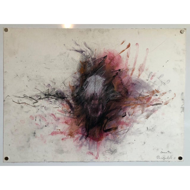 Abstract Expressionism Nancy Randall, Mixed Media Painting Minnesota Woman Artist Figurative Abstract, 1985 For Sale - Image 3 of 3