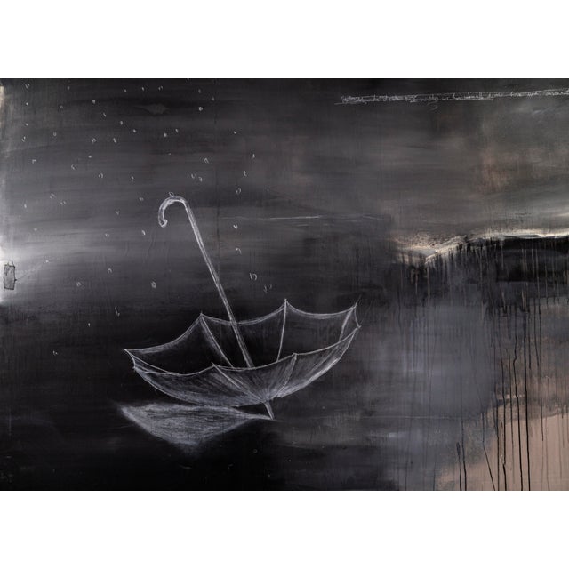 Philip Lorenz, Still Life Composition, 2004, Chalk, Ink & Acrylic on Canvas For Sale - Image 9 of 10