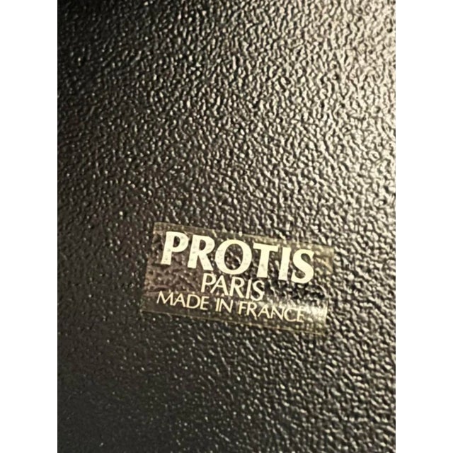 Rare steel console table, Léopold Gest, Protis 1980. Very good condition. This piece has an attribution mark, I am sure...