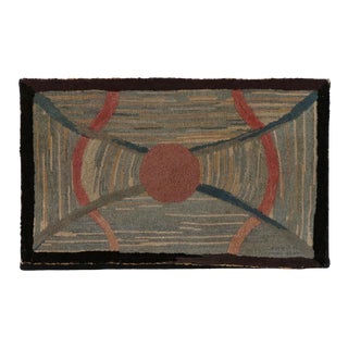 Early 20th Century American Hook Rug Wall Hanging Textile Art For Sale