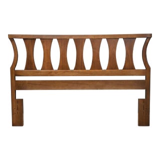 Mid Century Modern Walnut Queen Headboard For Sale