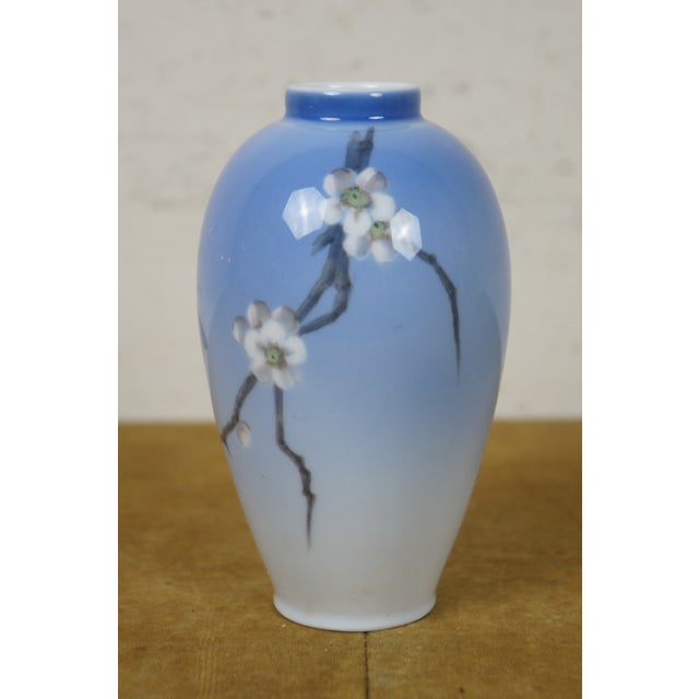 Mid 20th Century Royal Copenhagen 2301 Cherry Blossom Dragonfly Bud Vase Urn For Sale - Image 6 of 12