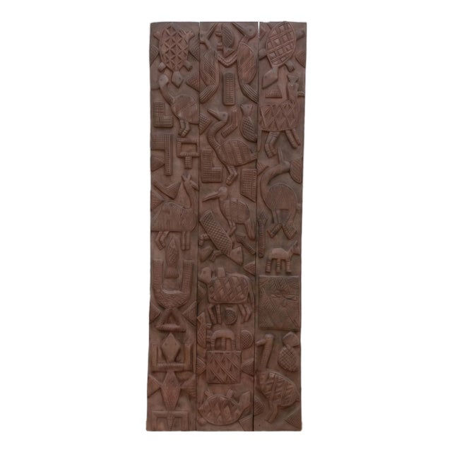 Charming Finely Carved Nupe Panel For Sale