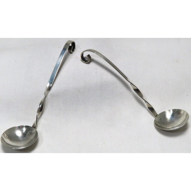 Mid 20th Century Vintage Sterling Silver & Hand Cut Crystal Condiment Set For Sale - Image 5 of 13