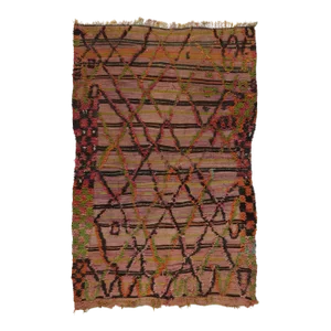 Vintage High-Low Taznakht Moroccan Rug - 04'09 X 07'02